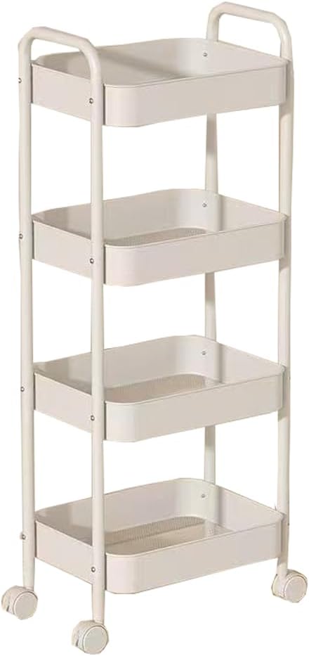 Baby Diaper Caddy Organizer Cart - Multifunction 3 Tier Rolling Cart Lightweight Utility Baby Essentials for Nursery Storage Mobile Utility Cart for Nursery, Kitchen, Bathroom, Craft Room