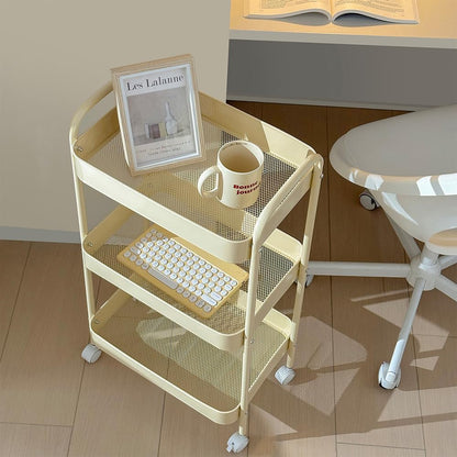 Baby Diaper Caddy Organizer Cart - Multifunction 3 Tier Rolling Cart Lightweight Utility Baby Essentials for Nursery Storage Mobile Utility Cart for Nursery, Kitchen, Bathroom, Craft Room