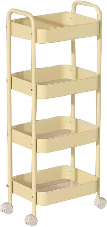 Baby Diaper Caddy Organizer Cart - Multifunction 3 Tier Rolling Cart Lightweight Utility Baby Essentials for Nursery Storage Mobile Utility Cart for Nursery, Kitchen, Bathroom, Craft Room