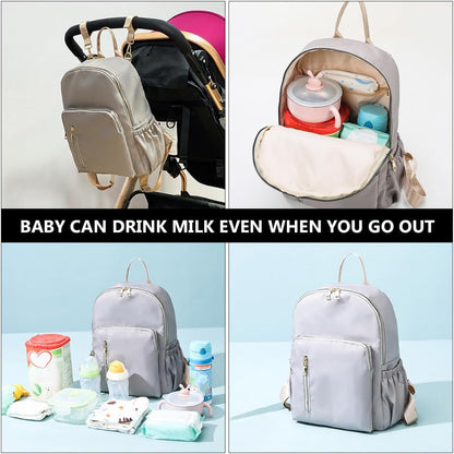 Large Capacity Waterproof Mommy Diaper Bag Backpack for Moms with Insulated Bottle Pouch Stroller Organizer Supply Pouch Commuting Backpack for Travel and Daily Use