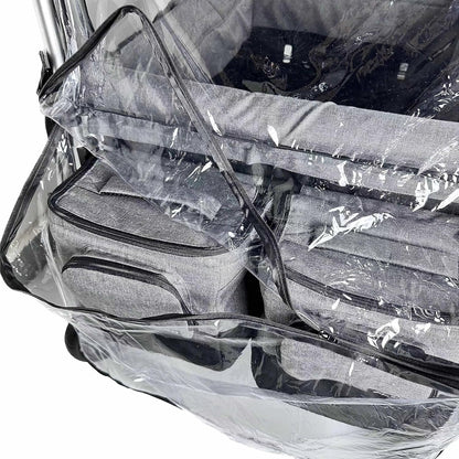 Big Size Rain Cover for Stroller, Mosquito Net for Trolley Cart, 2in1 Big Cover with Window for Picnic Camping Wagon Stroller Waterproof Windproof Accessories (Cart Not Included)