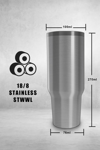 Tumbler with Handle & Straw 40 oz | Twist on 3-Way Lid | Cupholder Compatible for Travel | Insulated Stainless Steel Cup | BPA-Free | for Water, Iced Tea or Coffee | Black