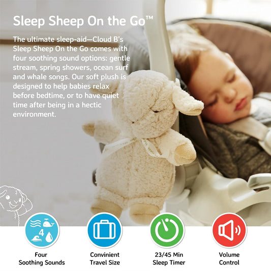 Sound Machine with White Noise Soothing Sounds | Adjustable Settings & Auto-Shutoff | Ideal for Travel | Sleep Sheep On The Go