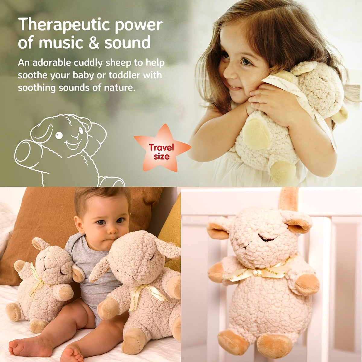 Sound Machine with White Noise Soothing Sounds | Adjustable Settings & Auto-Shutoff | Ideal for Travel | Sleep Sheep On The Go