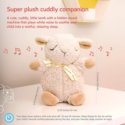 Sound Machine with White Noise Soothing Sounds | Adjustable Settings & Auto-Shutoff | Ideal for Travel | Sleep Sheep On The Go