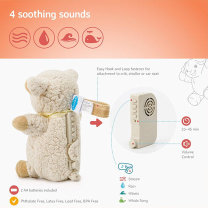 Sound Machine with White Noise Soothing Sounds | Adjustable Settings & Auto-Shutoff | Ideal for Travel | Sleep Sheep On The Go