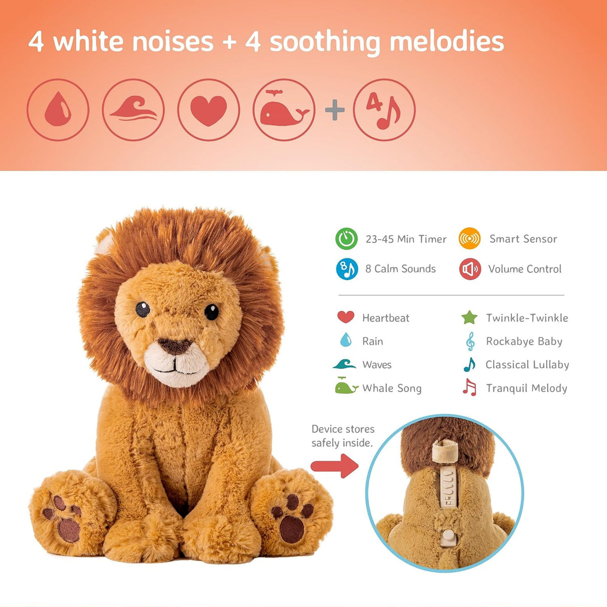 Sound Machine with White Noise Soothing Sounds | Adjustable Settings & Auto-Shutoff | Ideal for Travel | Sleep Sheep On The Go