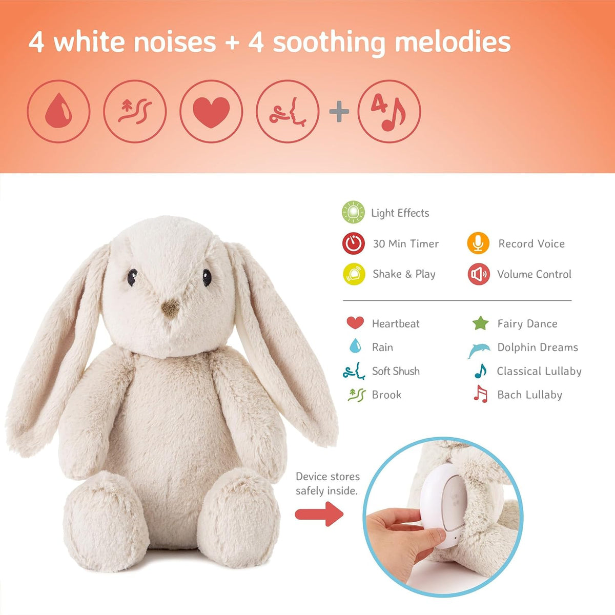 Sound Machine with White Noise Soothing Sounds | Adjustable Settings & Auto-Shutoff | Ideal for Travel | Sleep Sheep On The Go