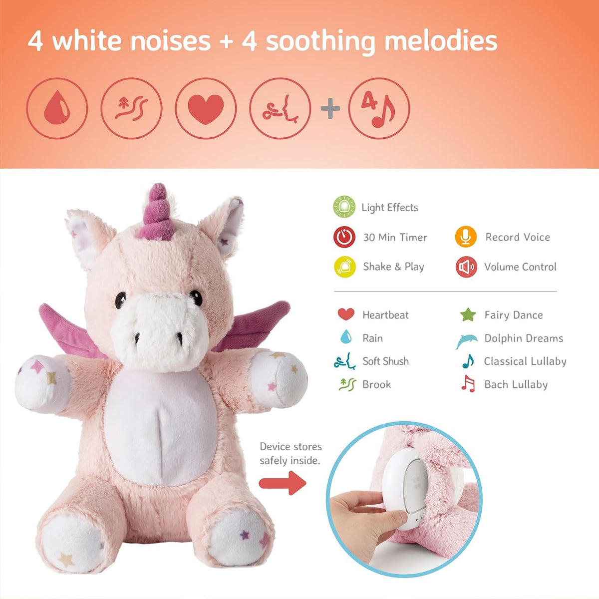Sound Machine with White Noise Soothing Sounds | Adjustable Settings & Auto-Shutoff | Ideal for Travel | Sleep Sheep On The Go