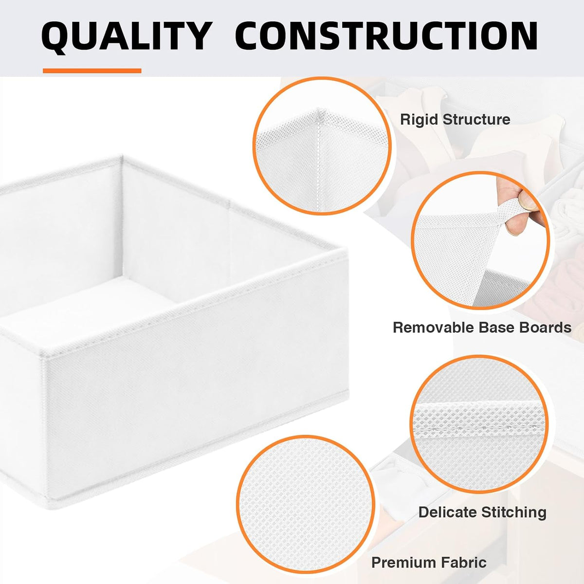【FAMILY PACK】Drawer Organizer Clothes, 20 Pack Dresser Organizer Bins for Baby Clothes - Underwear Bra Sock Organizer - Fabric Closet Organization and Storage Dividers for Nursery Bedroom Dorm