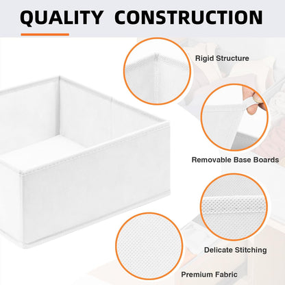 【FAMILY PACK】Drawer Organizer Clothes, 20 Pack Dresser Organizer Bins for Baby Clothes - Underwear Bra Sock Organizer - Fabric Closet Organization and Storage Dividers for Nursery Bedroom Dorm