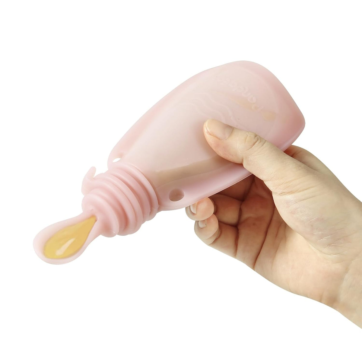 3 Pack Reusable Silicone Baby Food Pouches Pouches for Toddler Kids with 3 Silicone Puree Feeder Spoon BPA-Free Silicone Refillable Baby Food Storage 5.5oz(Dark Pink/Light Pink/Linen)