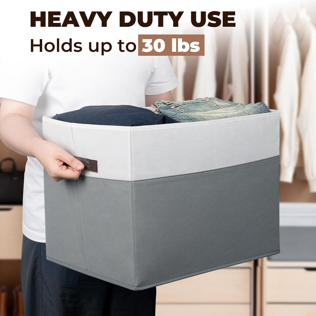 6 Pack Large Toy Box Chest, Collapsible Sturdy Toy Storage Organizer Bins Baskets for Kids, Boys, Girls, Nursery, Playroom, Shelf Baskets for Lego Puzzle Balls, Game Organizer (14L*10W*9.5H)