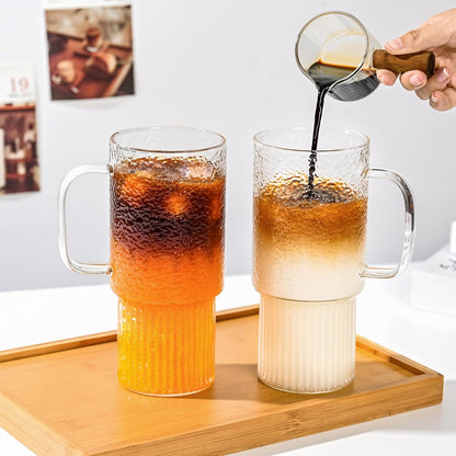 20 oz Glass Cups with Lids and Straws, Lightweight Borosilicate Glass Tumblers Iced Coffee Cup with Glass Lid and Glass Straw, Wide Mouth Smoothie Cup for Matcha, Juice, Tea and Water