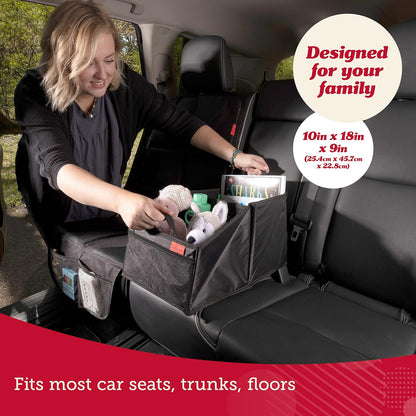 Car Seat Organizer for Front or Backseat - Great for Adults & Kids, Features 9 Storage Compartments for Toys, Magazines, Tissues, Maps, Books, Documents, Games & More (Unicorns)