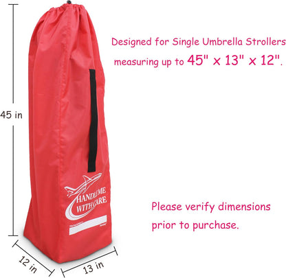 Stroller Travel Bag for Airplane, for Single Umbrella Strollers, Red