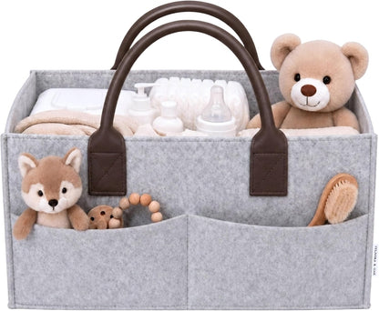 Felt Diaper Caddy Organizer, Nursery & Car Organizer