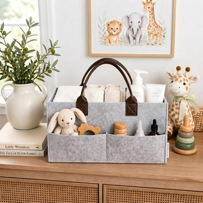 Felt Diaper Caddy Organizer, Nursery & Car Organizer