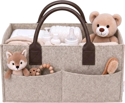 Felt Diaper Caddy Organizer, Nursery & Car Organizer