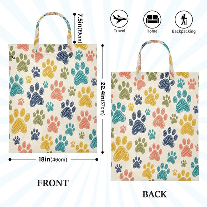 Colorful Paw Waterproof Travel Laundry Bag Washable 2 Pcs