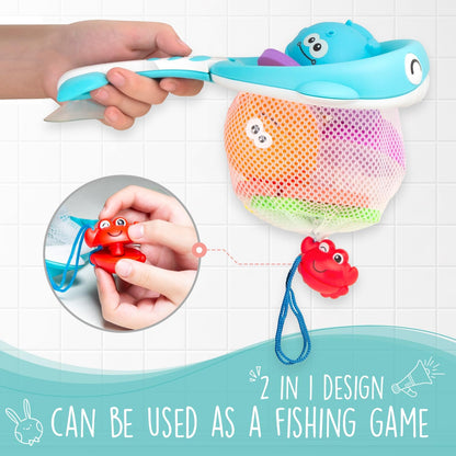 Comfylife 2 x Mesh Bath Toy Organizer + 6 Ultra Strong Hooks + 36 Bath Letters & Numbers – Eco-Safe, Fun, Educational Foam Letters and Perfect Toy Storage Net for Baby Bath Toys & More