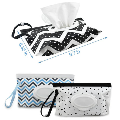 3 Pack Baby Wipes Dispenser Portable Wet Wipe Dispenser Bag Reusable Travel Baby Wipes Container Refillable Wet Wipe Carrying Case Holder for Diaper Bag Lightweight Travel Wipes Dispenser Cases
