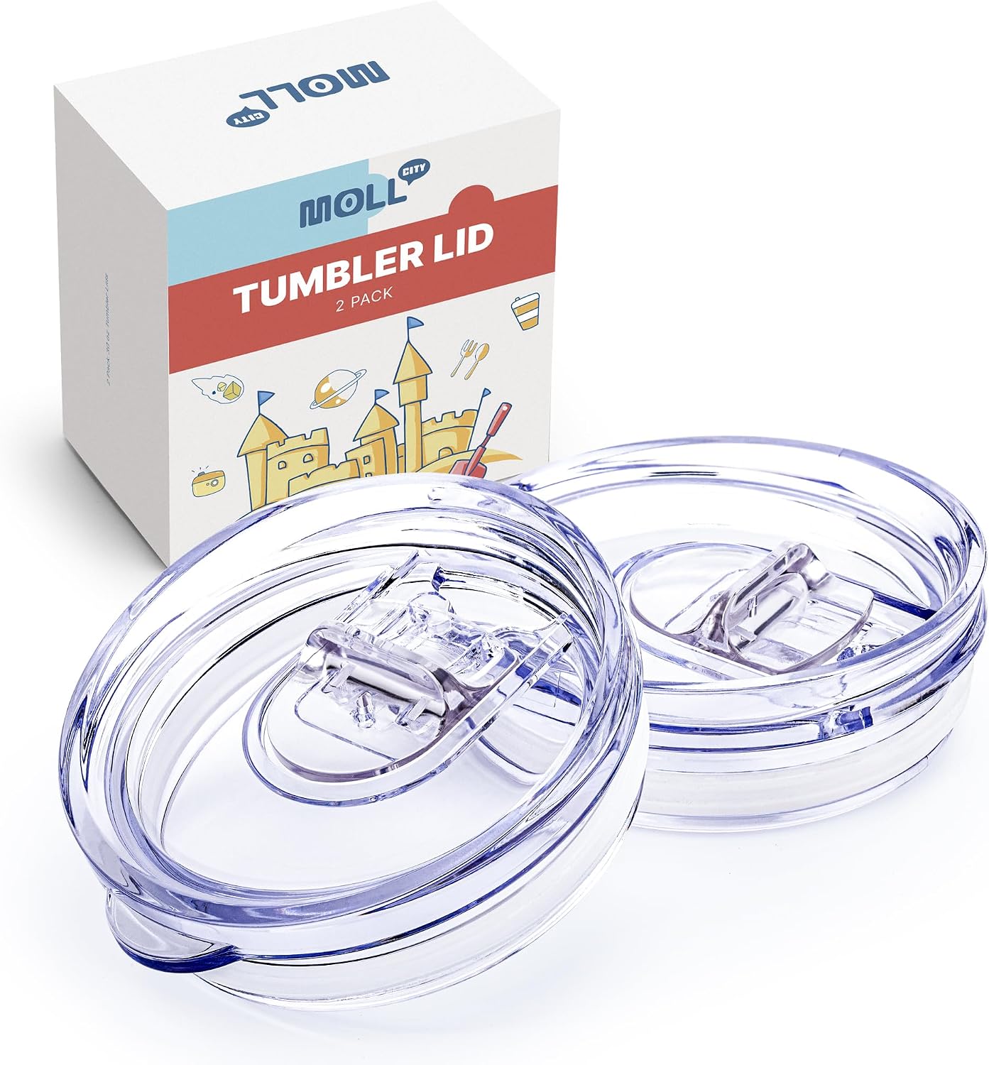 Skinny Tumbler Replacement Lid | Replacement Lid Fits for Skinny Tumbler 2.73-2.75 inches in diameter, 2 Pack Splash Resistant Lids Sliding Covers (2 Pack)