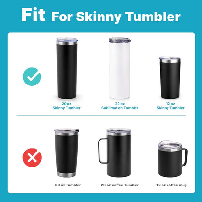 Skinny Tumbler Replacement Lid | Replacement Lid Fits for Skinny Tumbler 2.73-2.75 inches in diameter, 2 Pack Splash Resistant Lids Sliding Covers (2 Pack)