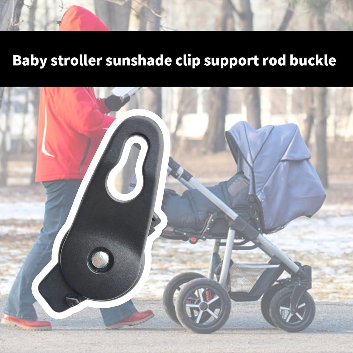 Baby Strollers Canopy Clamp Rod Buckles Infant Carriage Sunshade Holder Clip for Easy Sunshade Attachments