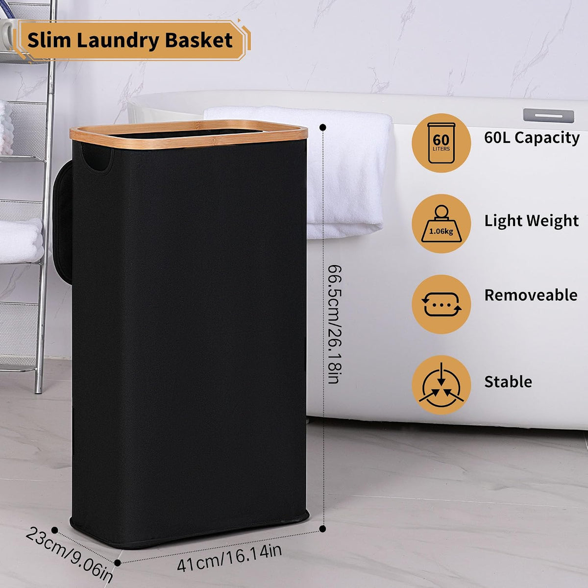 Laundry Hamper with Lid,110L Laundry Basket with Mesh Bags,Beige