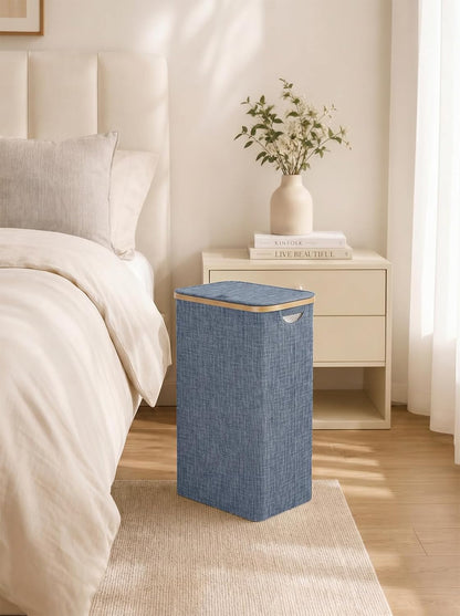 Laundry Hamper with Lid,110L Laundry Basket with Mesh Bags,Beige