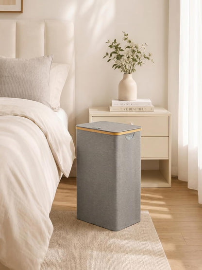 Laundry Hamper with Lid,110L Laundry Basket with Mesh Bags,Beige