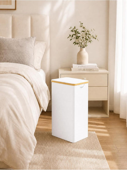 Laundry Hamper with Lid,110L Laundry Basket with Mesh Bags,Beige