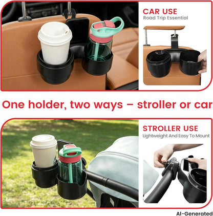 3 in 1 Universal Stroller Snack Tray with Cup & Phone Holder