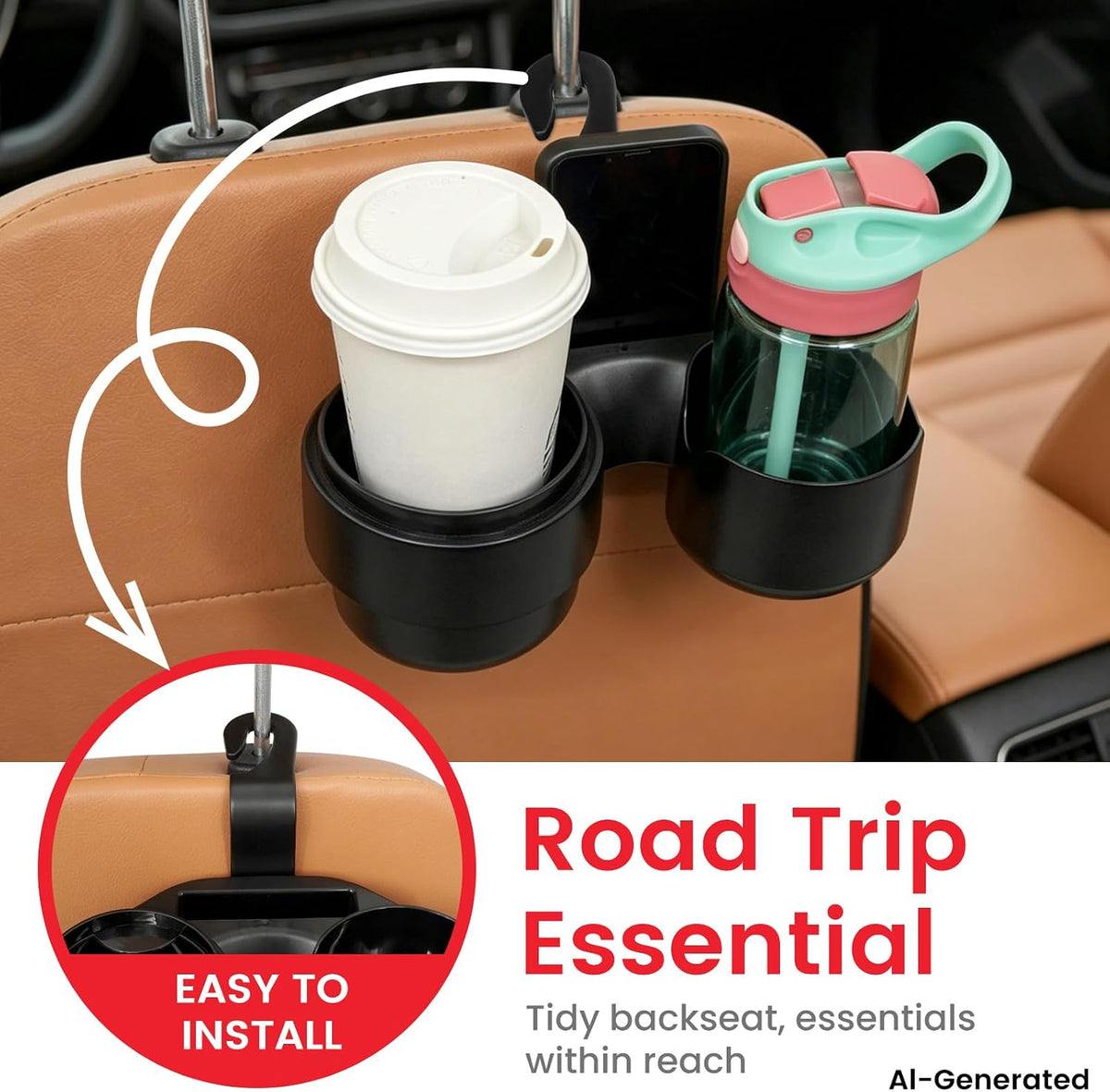 3 in 1 Universal Stroller Snack Tray with Cup & Phone Holder