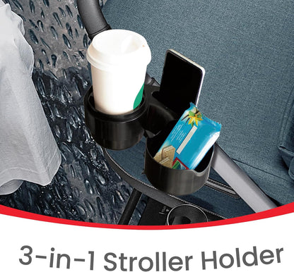 3 in 1 Universal Stroller Snack Tray with Cup & Phone Holder