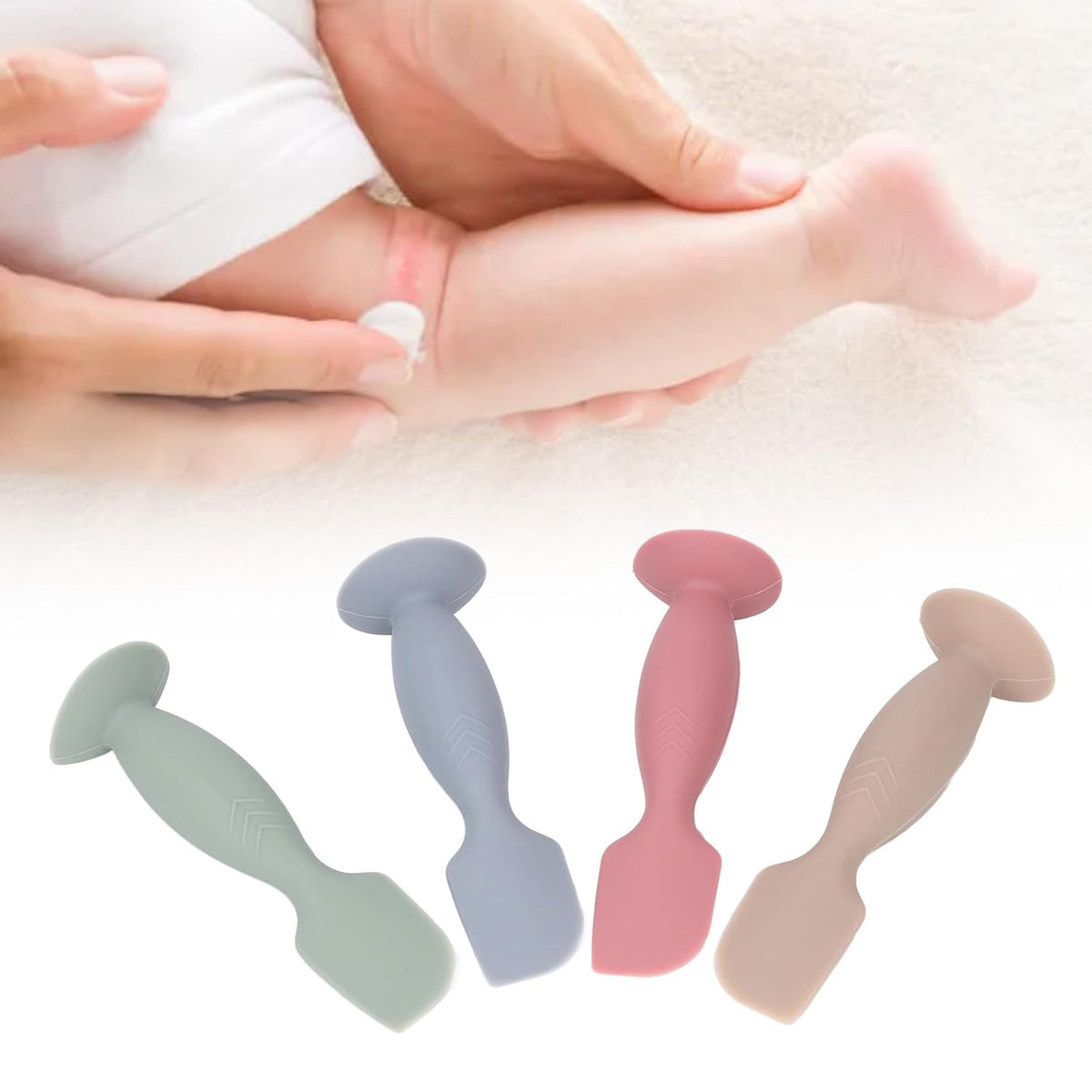 Silicone Baby Diaper Cream Spatula, Soft Applicator for Nappy Care