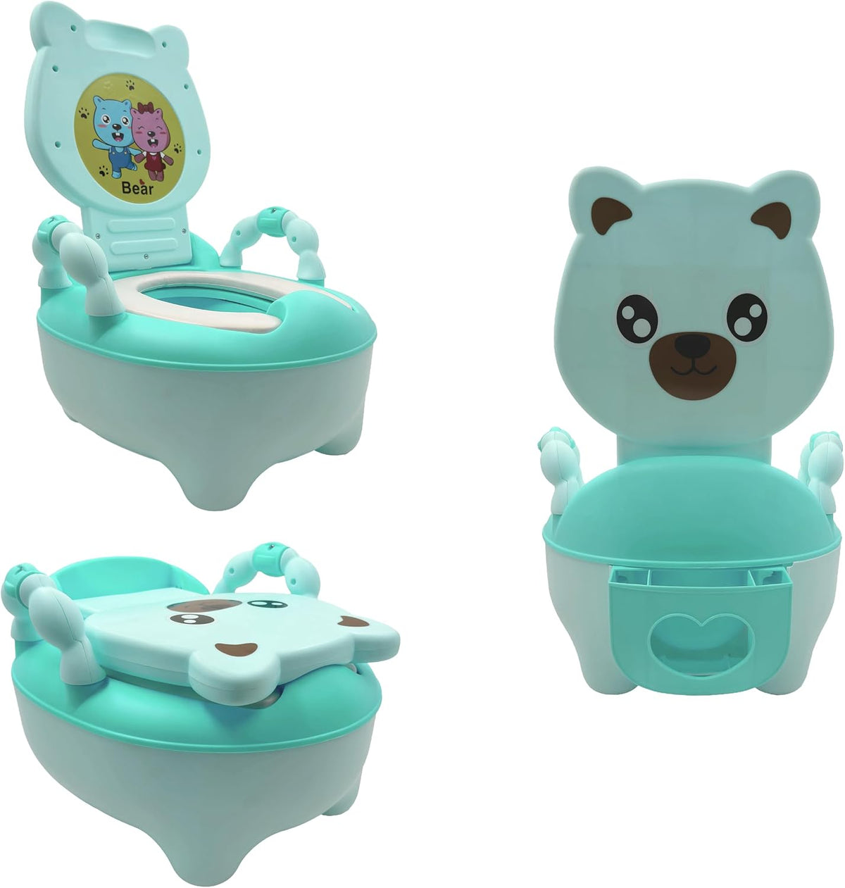 Baby Kids Blue Bear Portable Potty Training Toilet Seat With Pad Toddler Lovely Toilet Comfortable Soft Seat Stool Chair [P/N: ET-BABY003-BLUE]