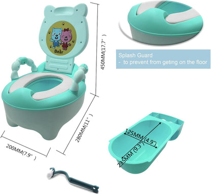 Baby Kids Blue Bear Portable Potty Training Toilet Seat With Pad Toddler Lovely Toilet Comfortable Soft Seat Stool Chair [P/N: ET-BABY003-BLUE]