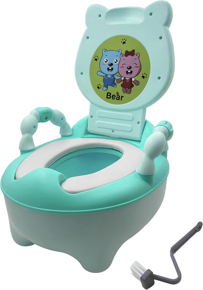 Baby Kids Blue Bear Portable Potty Training Toilet Seat With Pad Toddler Lovely Toilet Comfortable Soft Seat Stool Chair [P/N: ET-BABY003-BLUE]