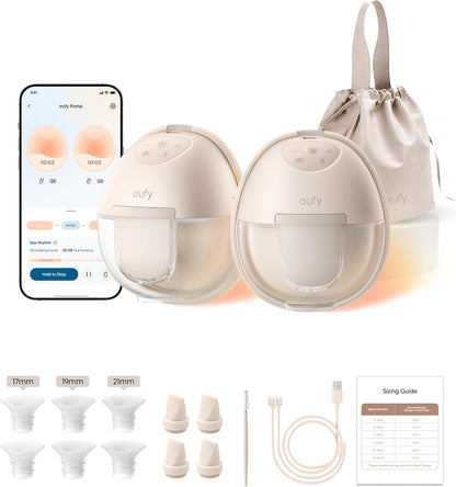 eufy Heated Massage Wearable Breast Pump S2 Pro, Charging Case
