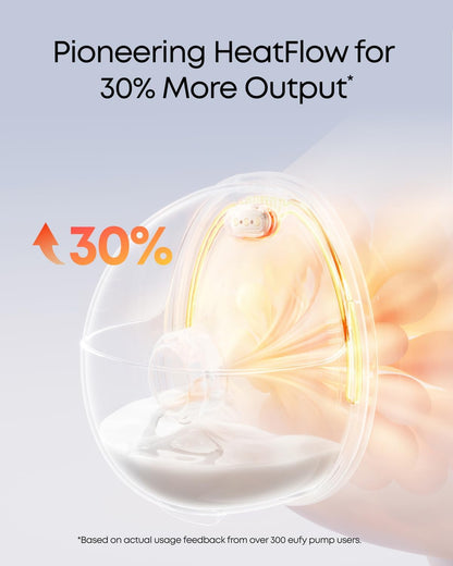 eufy Heated Massage Wearable Breast Pump S2 Pro, Charging Case