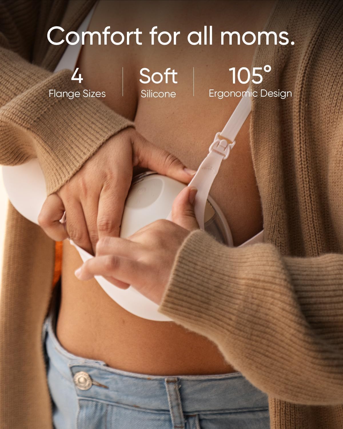 eufy Heated Massage Wearable Breast Pump S2 Pro, Charging Case