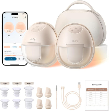 eufy Heated Massage Wearable Breast Pump S2 Pro, Charging Case