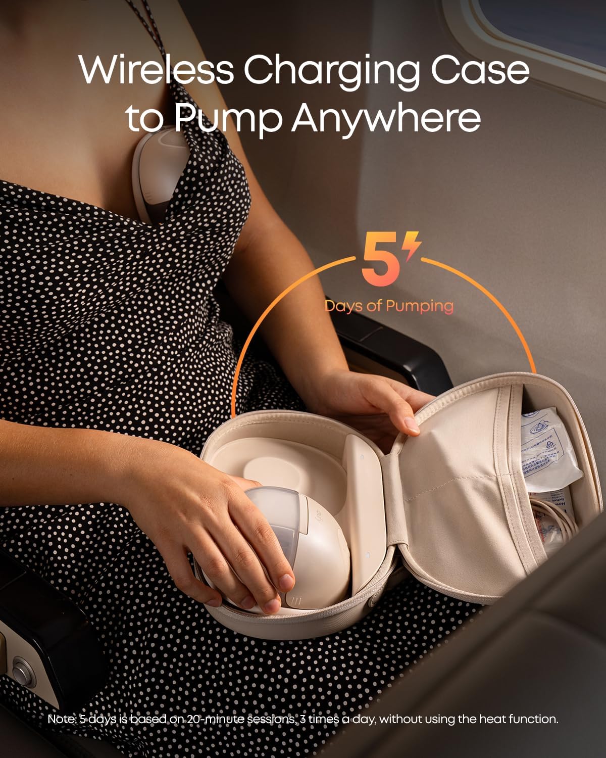 eufy Heated Massage Wearable Breast Pump S2 Pro, Charging Case