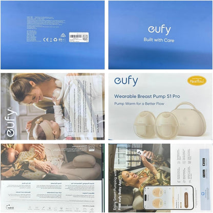 eufy Heated Massage Wearable Breast Pump S2 Pro, Charging Case