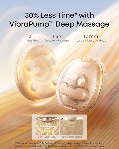 eufy Heated Massage Wearable Breast Pump S2 Pro, Charging Case