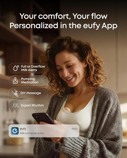 eufy Heated Massage Wearable Breast Pump S2 Pro, Charging Case