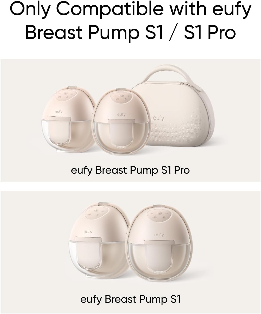 eufy Heated Massage Wearable Breast Pump S2 Pro, Charging Case