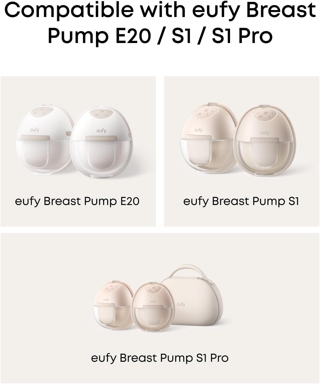 eufy Heated Massage Wearable Breast Pump S2 Pro, Charging Case